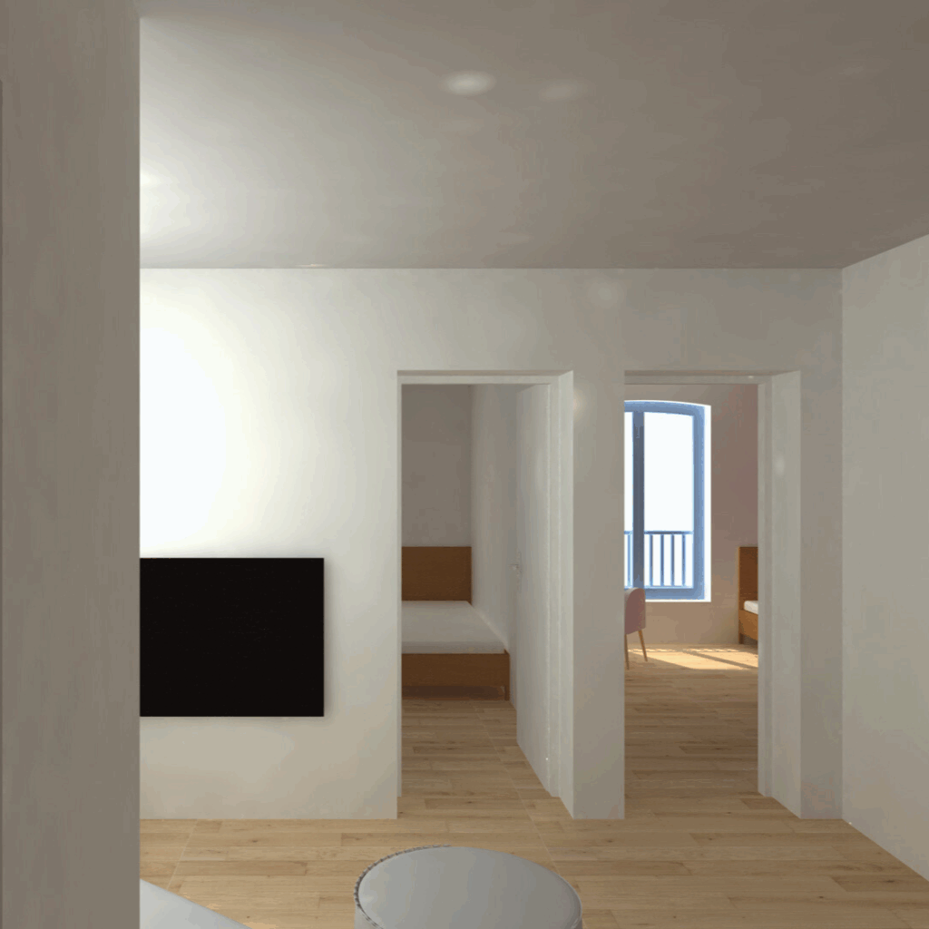 Image de synthèse du projet d'extension de maison à Lunel